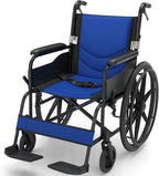 Vive Ultra Lightweight Wheelchair for Adults - Foldable & Collapsible Wheel Chair w/Adjustable Leg Rest & Footrest for Seniors ‌