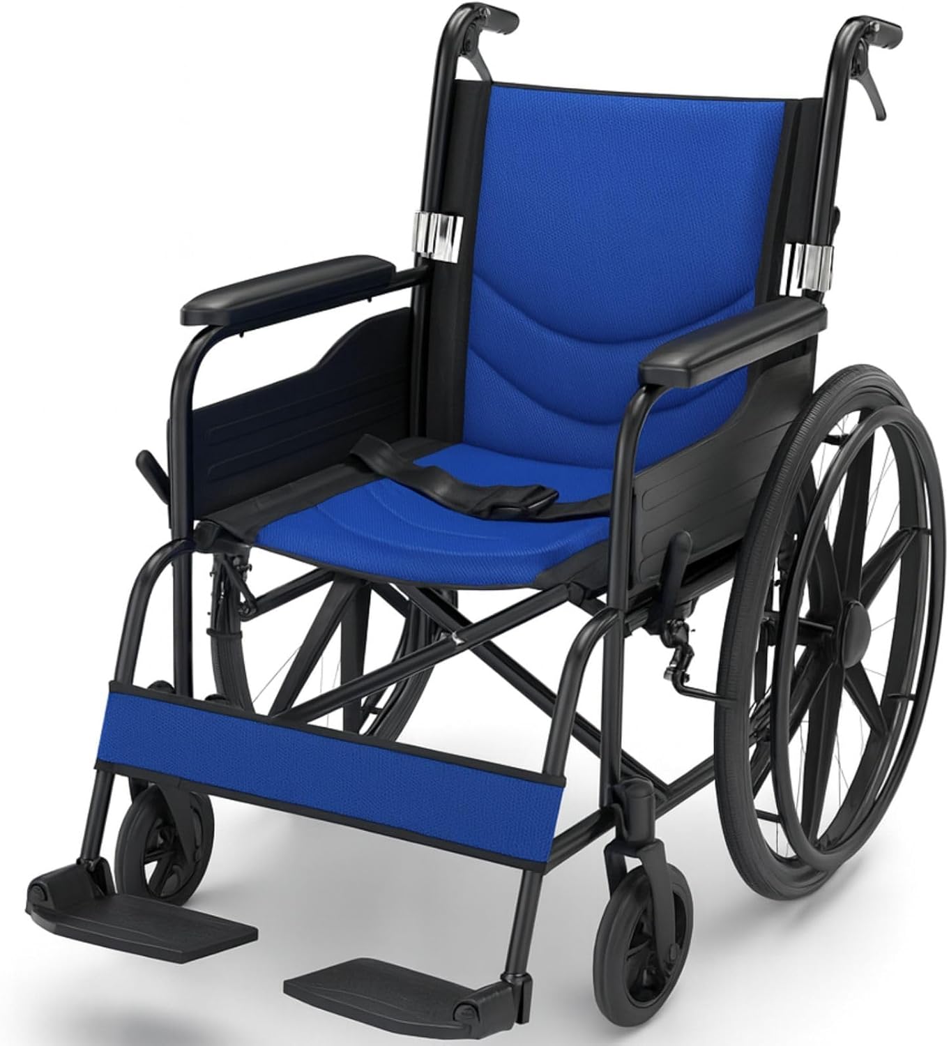 Vive Ultra Lightweight Wheelchair for Adults - Foldable & Collapsible Wheel Chair w/Adjustable Leg Rest & Footrest for Seniors ‌