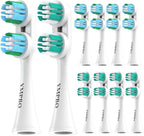 YMPBO Replacement Heads Compatible with Spinbrush Electric Powered Toothbrush Adults, 10 Pack Brush Head Replacement Refill, Green+Blue