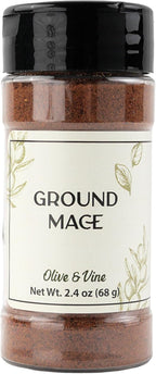 Olive & Vine Ground Mace, Warm Spice, For Baking & Sauces, Rich Tradition, Authentic Taste, For Global Recipes (2.4 Ounce)