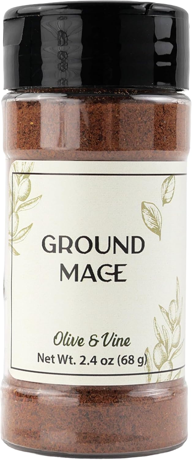 Olive & Vine Ground Mace, Warm Spice, For Baking & Sauces, Rich Tradition, Authentic Taste, For Global Recipes (2.4 Ounce)