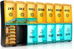 Mossime XL Large Daily Pill Organizer 2 Times a Day, Extra 7 Day Pill Box Am Pm, Weekly Day Night Vitamin Holder, Medicine Organizer, Big Pill Container, Medication Dispenser 14 Compartments