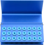 2Pcs 24 Holes Burs Holder Block Case for CA/RA＆FG Autoclavable Burs Organizer Box Sterilizer Case Blue