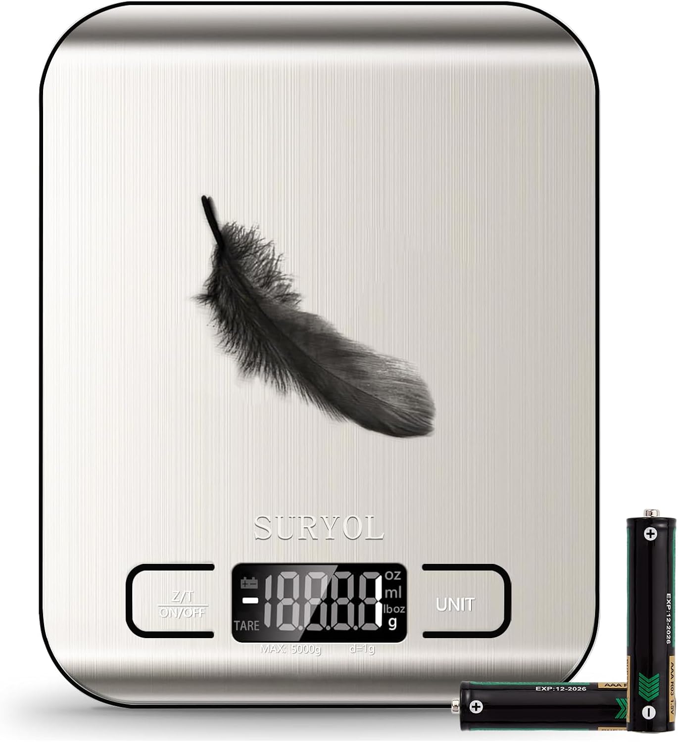Food Kitchen Scale High-Precision Digital Scale Accurate Weighing for Baking & Cooking Enthusiasts (Silvery & Black)