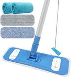 Microfiber Mops for Floor Cleaning, Multi Surface Floor Cleaner with 2 Microfiber Dry Wet Mop Pads + 2 Dusting Clothes for Sweeping and Mopping