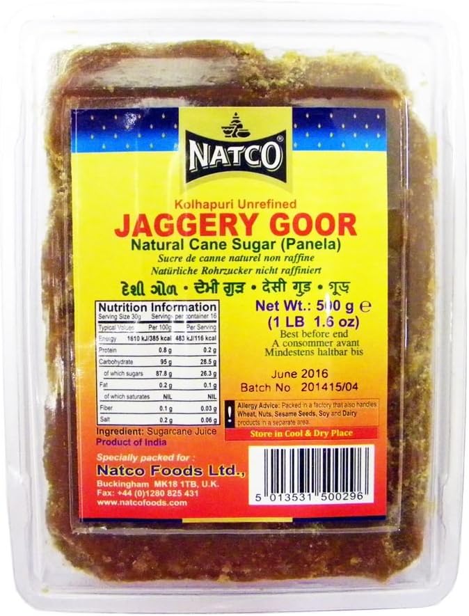 Natco - Jaggery Goor (kolhapuri unrefined) - Panela - 500g x 2