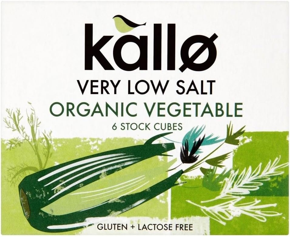Kallo Organic Very Low Salt Vegetable Stock Cubes (6x10g) - Pack of 6
