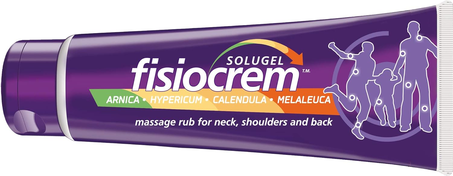 Fisiocrem Solugel Arnica Cream - Arnica Montana & Calendula Cream for Muscle Massage, Muscle Rub for Neck, Shoulders and Back - 250ml