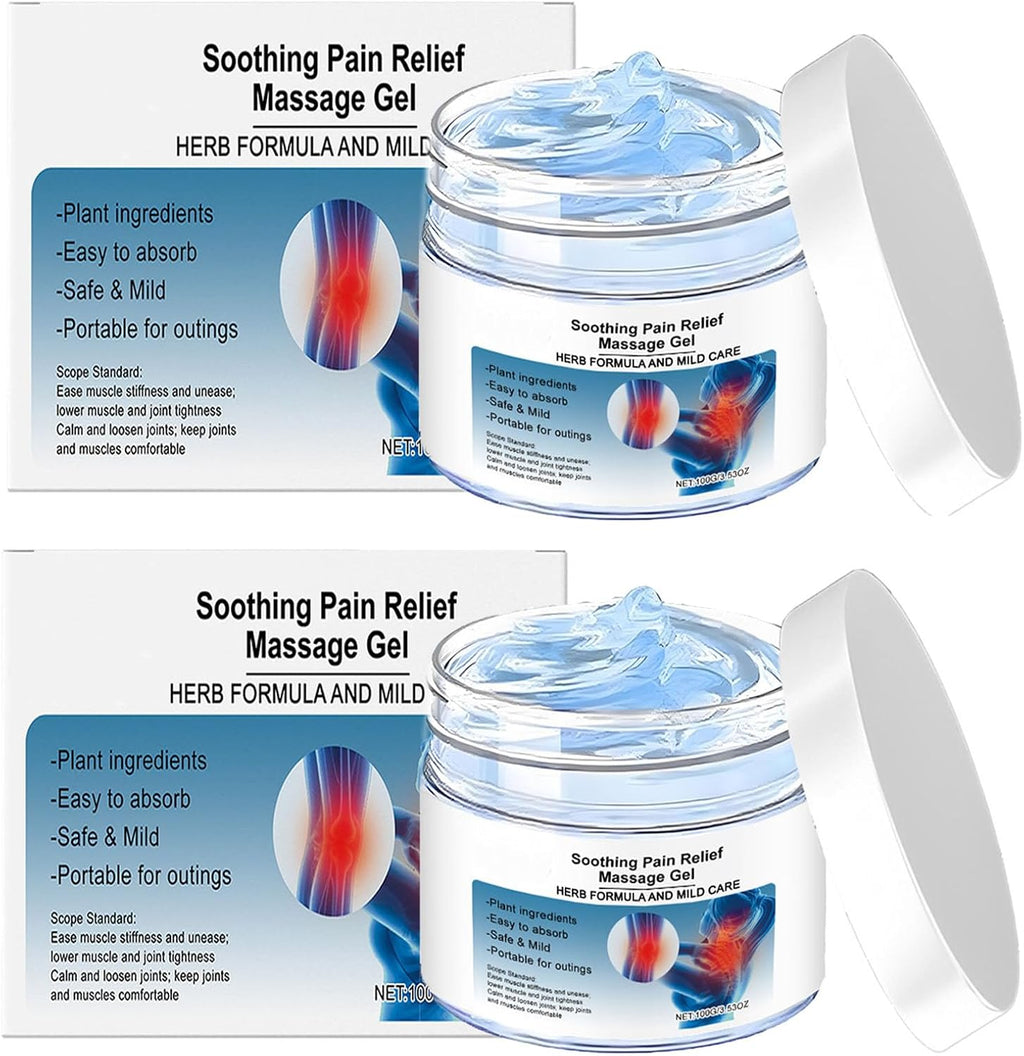 Joint Relief Cream Natural Herbal Ointment, Soothing Pain Relief Massage Gel – Body Care with Natural Extracts for Back, Shoulder, Knee & Muscle Comfort, Non-Greasy 3.53 oz (2)