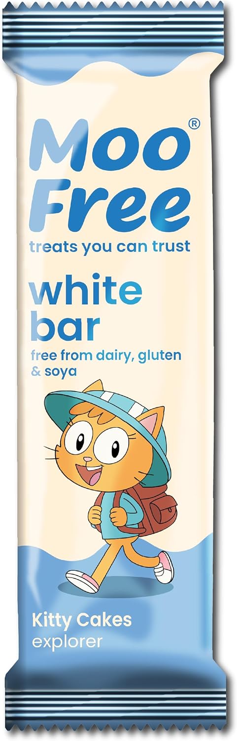 15 x Moo Free Natural White Chocolate Dairy Free & Vegan Mini Bar 0.71 oz