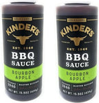 Kinder's Marinades, BBQ, Dipping & Wing Sauces - 2 bottles (Bourbon Apple BBQ 15.5oz)