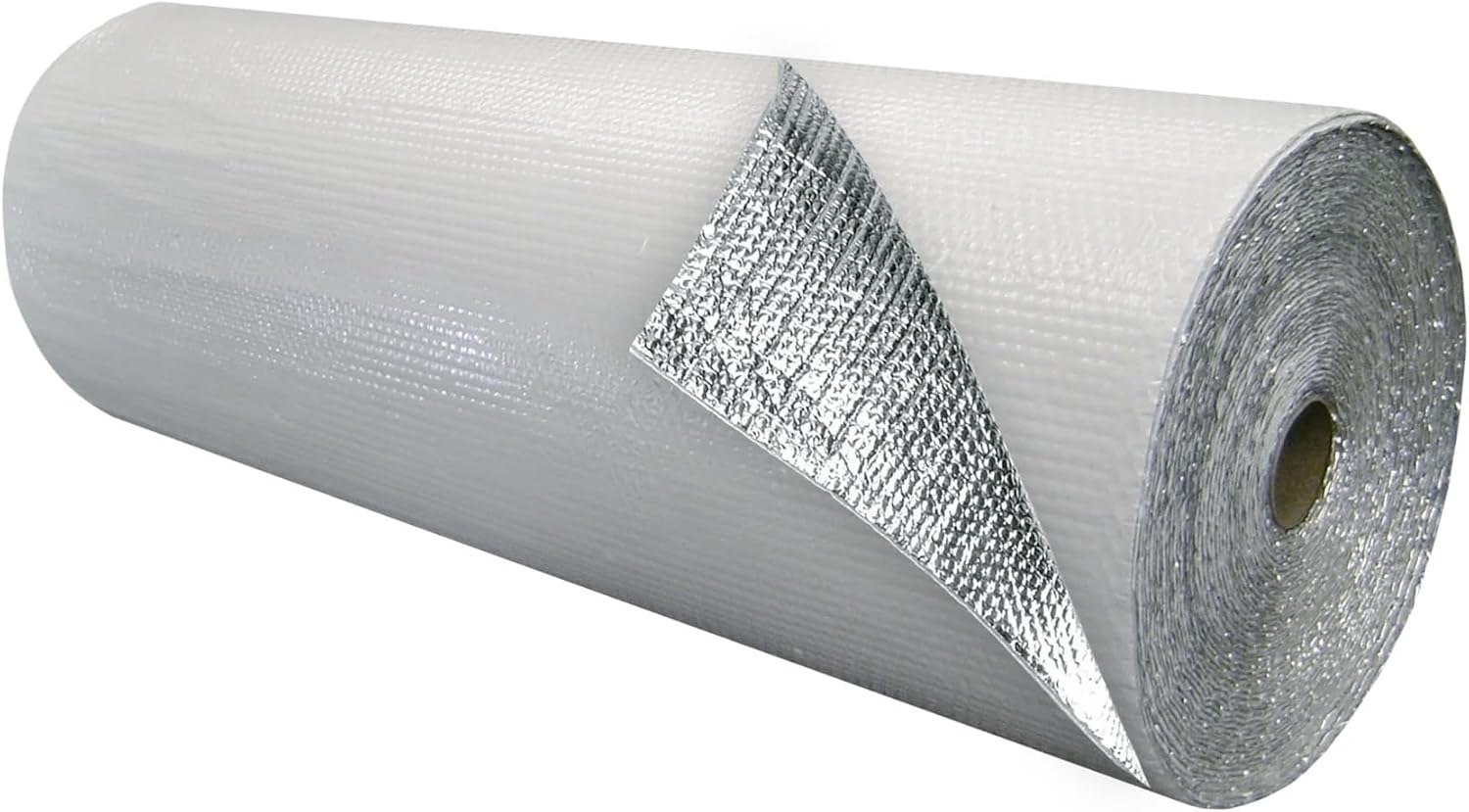 EcoFoil Single Bubble Insulation Roll 48" x 125' (500 sq. ft.), 3.175mm Thick, White/Foil, Made-in-USA Single Bubble Reflective Foil Insulation Roll Reflects 96% Radiant Heat, Radiant Barrier