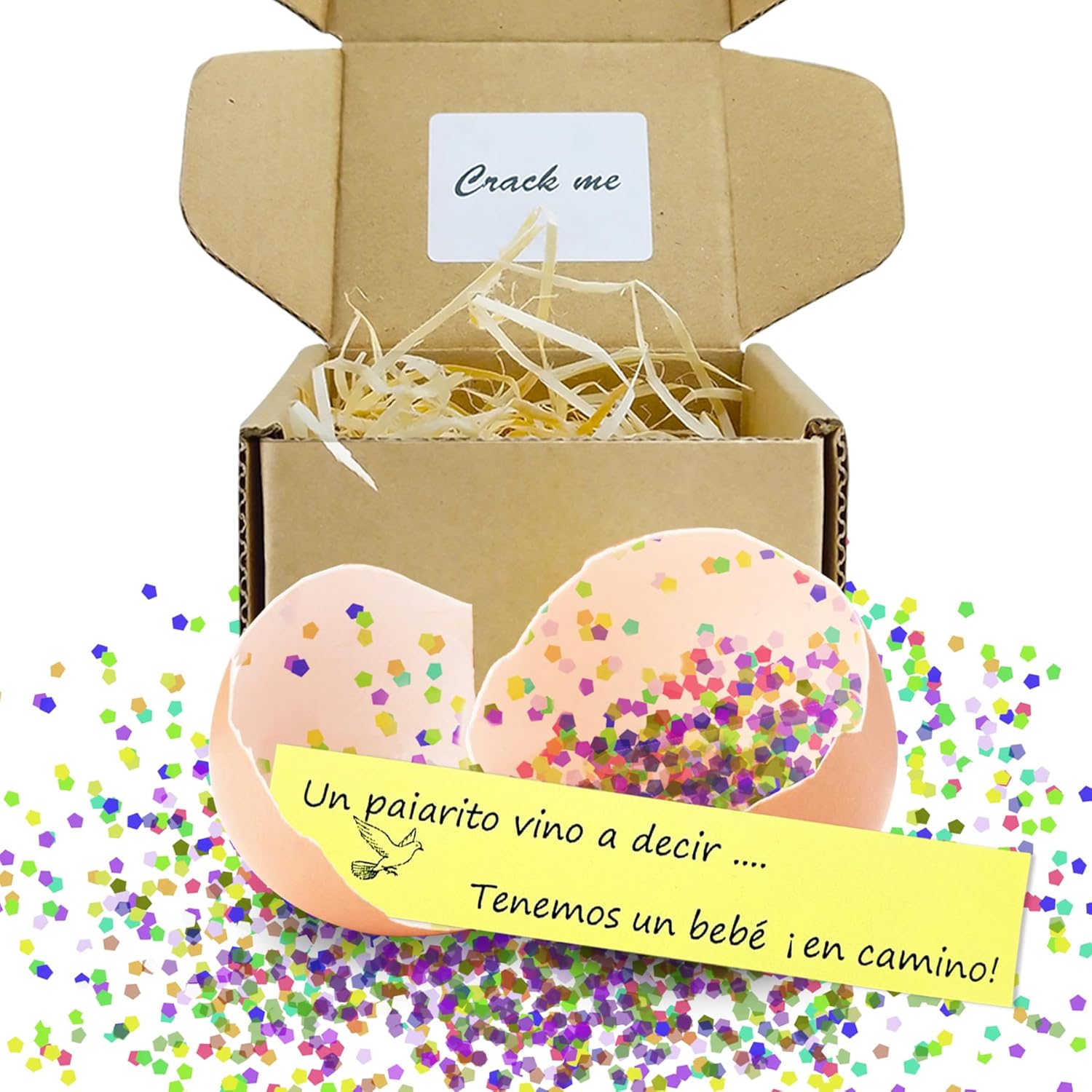 Sorpresa Anuncios de embarazo con huevo, Divertidos anuncios para bebés, Ideas para Regalos, huevos de codorniz perfectos para Abuelos, Futuro papá o Amigos