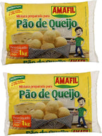 AMAFIL Mix for Cheese Bread 35.2 oz. - 2 Pack / Mistura Preparada para Pao de Queijo 1kg. - 2 Pack
