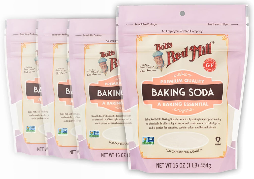 Bob's Red Mill Baking Soda, 16oz (Pack of 4) - Non GMO, Vegan, Paleo Friendly, Kosher