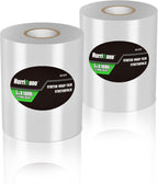 HURRICANE Stretch Wrap Film Refill Rolls, Clear Stretch Wrap Refill Roll, 2 Pack 80 Gauge Thick 5 inch 1000 ft, Clear Plastic Pallet Shrink Film, Stretch Plastic Wrap for Packing, Moving, Storage