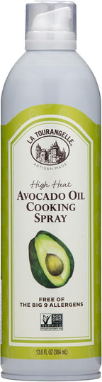 La Tourangelle, Avocado Oil Spray, All-Natural Handcrafted from Premium Avocados, Great for Cooking, Butter Substitute, and Skin and Hair Care, Spray Cooking and Grilling Oil, 13 fl oz