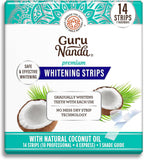 GuruNanda Teeth Whitening Strips Kit - 7-Day Treatment with Non-Slip, Dry Strip Technology - Whitening Designed with Care for a Brighter Smile