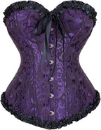 DKCHENH Renaissance Corset Top for Women,Pirate Corset Shapewear,Bustiers with Lace Up Boned Overbust,Size XS to 6XL