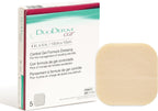 ConvaTec DuoDERM Control Gel Formula 4"x4" Hydrocolloid Sterile Adhesive Dressing for Partial and Full-Thickness Wounds, Medical Grade, Latex-Free, Waterproof, Square, Beige, 5ct Box (2 Pack)