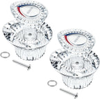 2 Pack 96797 Shower Handle Replacement, Compatible with Moen Chateau Single-Handle Tub/Shower Handle, Shower Knob Replacement Kit, for 1225 Cartridge, Include Screws (2)