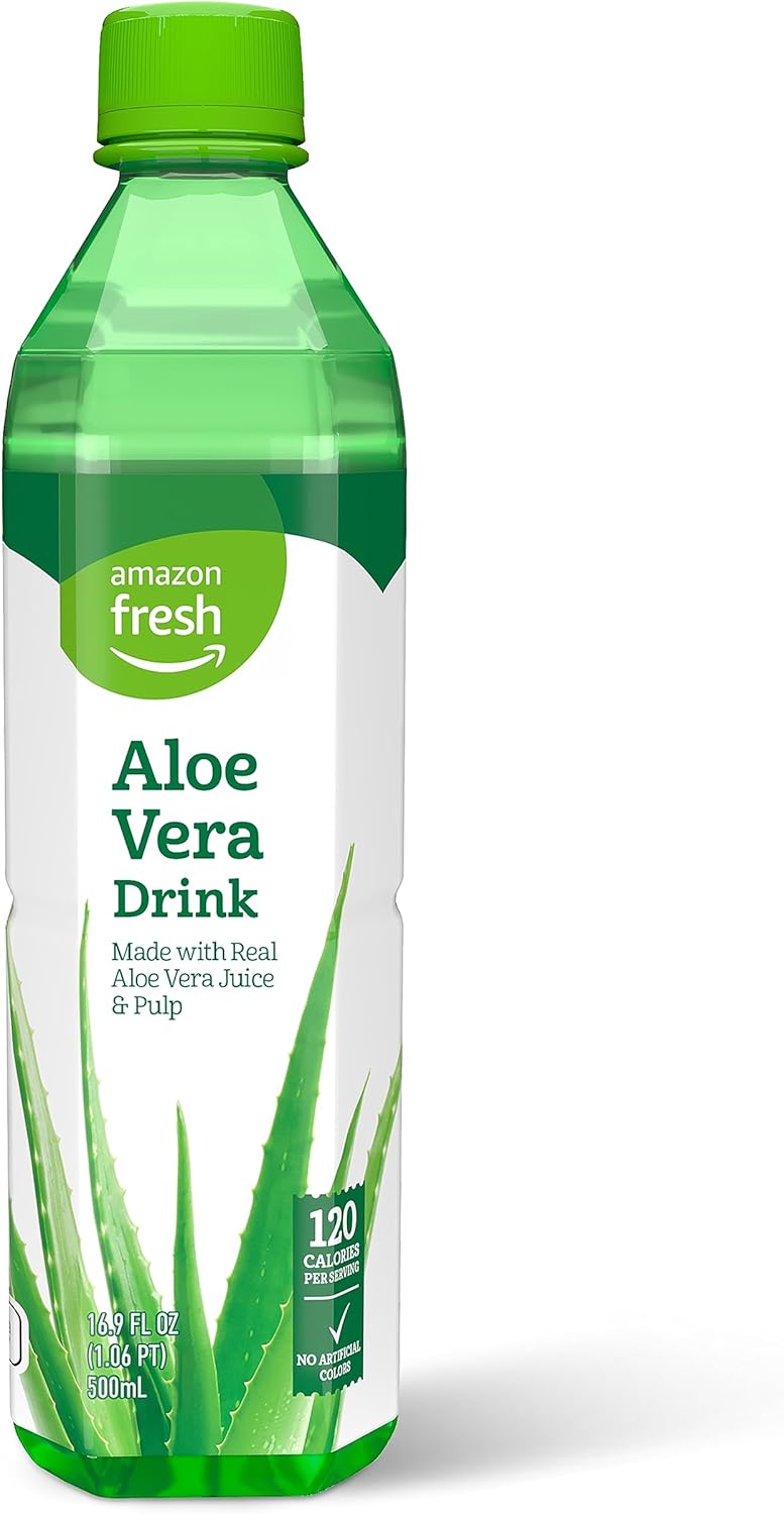 Amazon Fresh, Aloe Vera Drink, 16.9 Oz