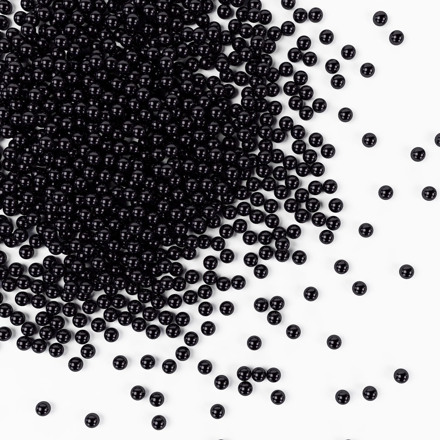 Bayep Edible Pearls for Cake Decorating 4mm Black Sprinkles for Cookies, Baking, Ice Cream, Cupcake Topper Pearl Sprinkles Perfect for Wedding Party Valentines Christmas Holiday Supplies 3.52 Ounce