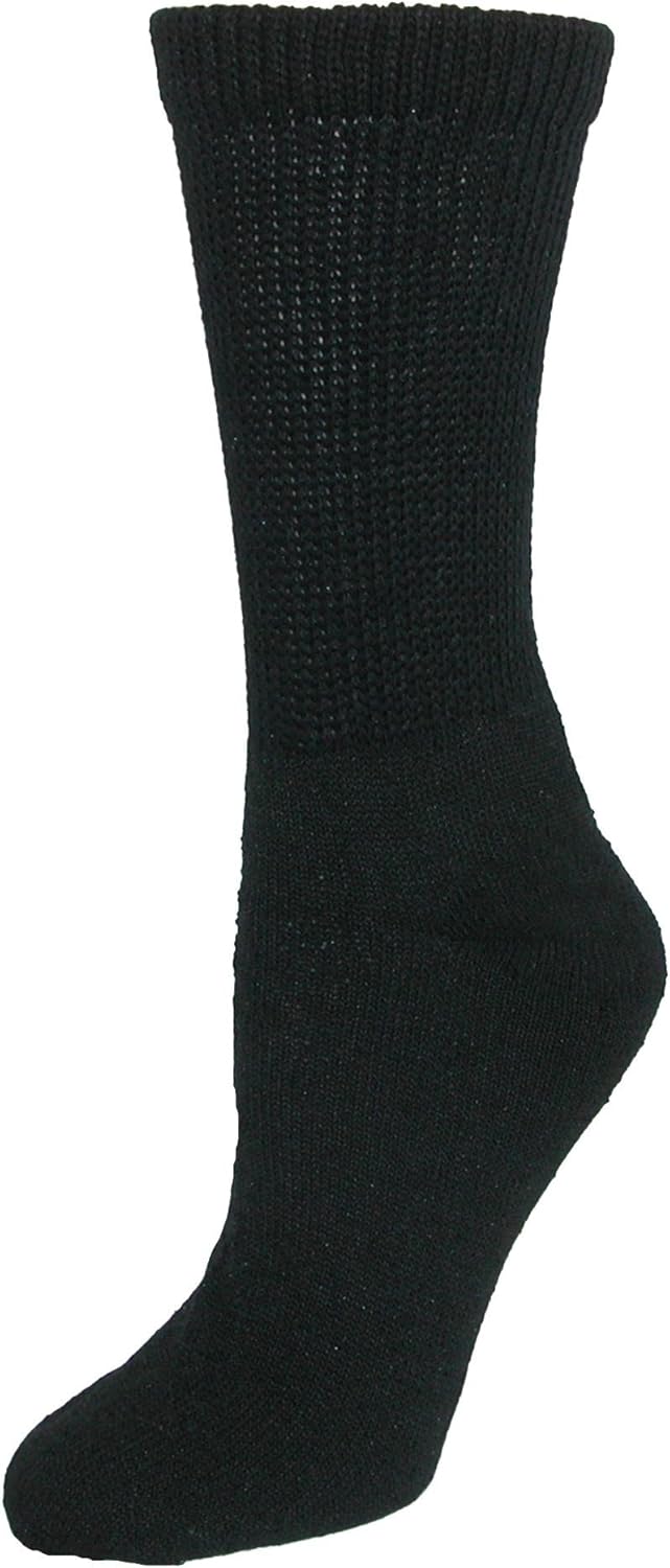 CTM Women's Diabetic Crew Socks (3 Pair Pack)
