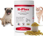 K-Plus Potassium Citrate + Cranberry Granules for Dogs & Cats – Vet-Approved UTI & Bladder Health Support – Helps Maintain Urinary Balance & Kidney Function – Easy-to-Use Granules – 60 Doses