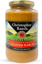 Christopher Ranch Chopped Garlic in Olive Oil, California-Grown Fresh, Ready-to-Use, Premium Quality, Gluten-Free, Vegan-Friendly, Pantry Essential, 32 oz Jar