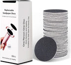 60pcs Replaceable Sandpaper Refill Discs for Electric Foot File Callus Remover Hard Dry Dead Skin Removal (Fine 180 Grit)