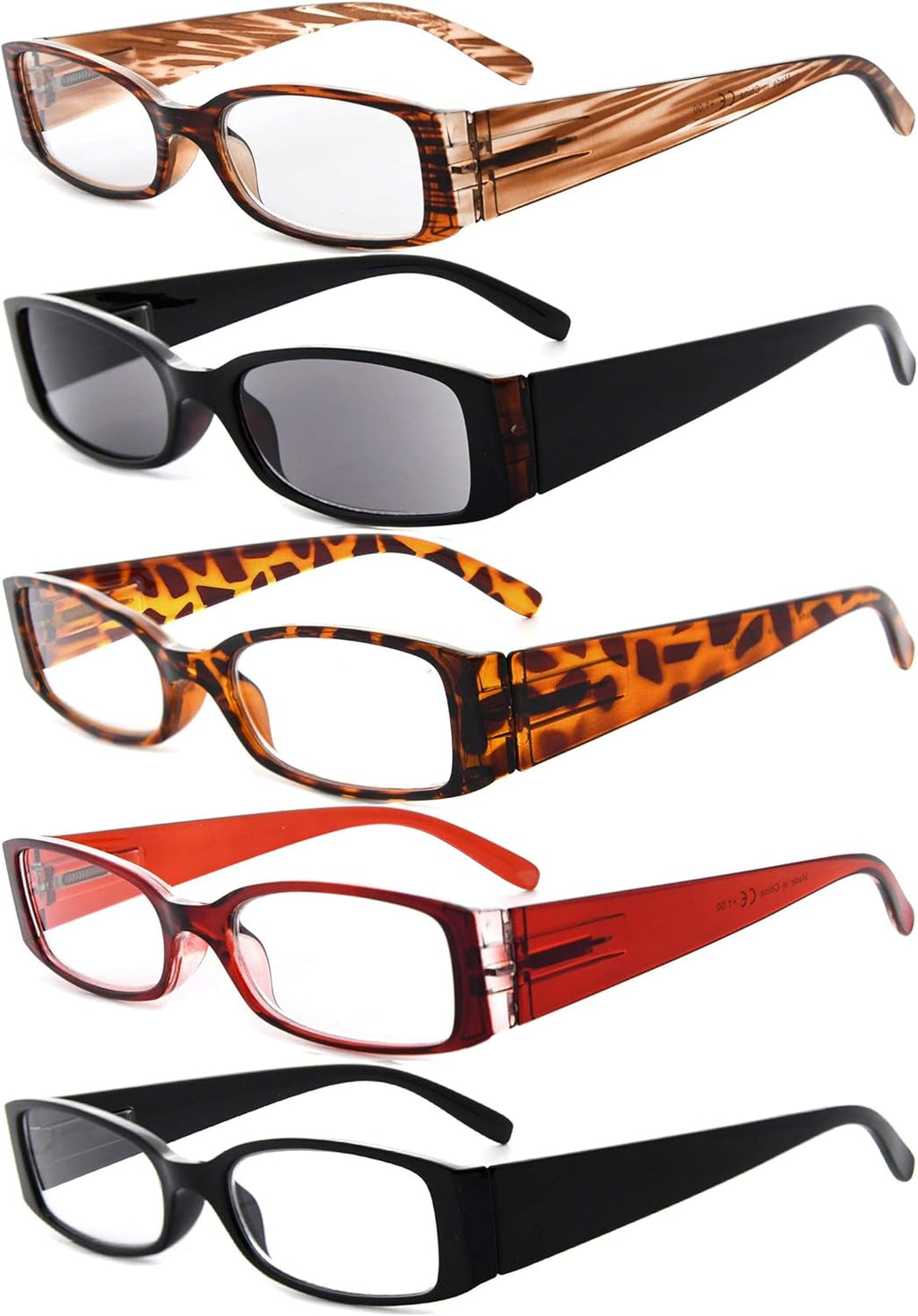 Eyekepper 5 Pairs Reading Glasses for Women Reading Inlcude Reader Sunglasses +3.50 Reading Eyeglasses