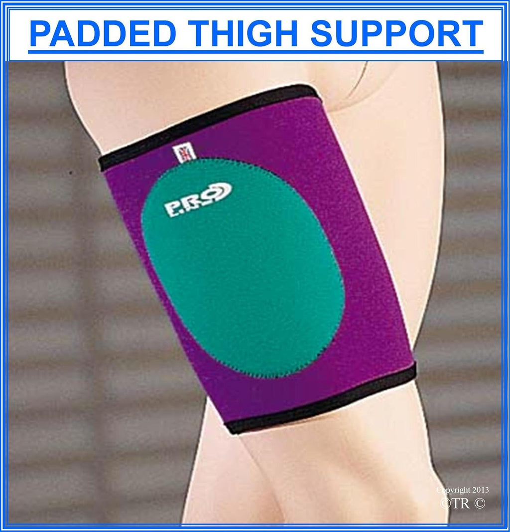 Proline Padded Thigh Support, Purple/Mint, Large