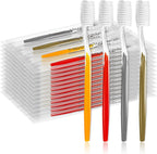 20pcs Prepasted Disposable Toothbrushes Bulk Individually Wrapped Pre Pasted Soft Bristle Tooth Brush Set Travel Toothbrushes for Homeless Gift Hotel Camping Travel