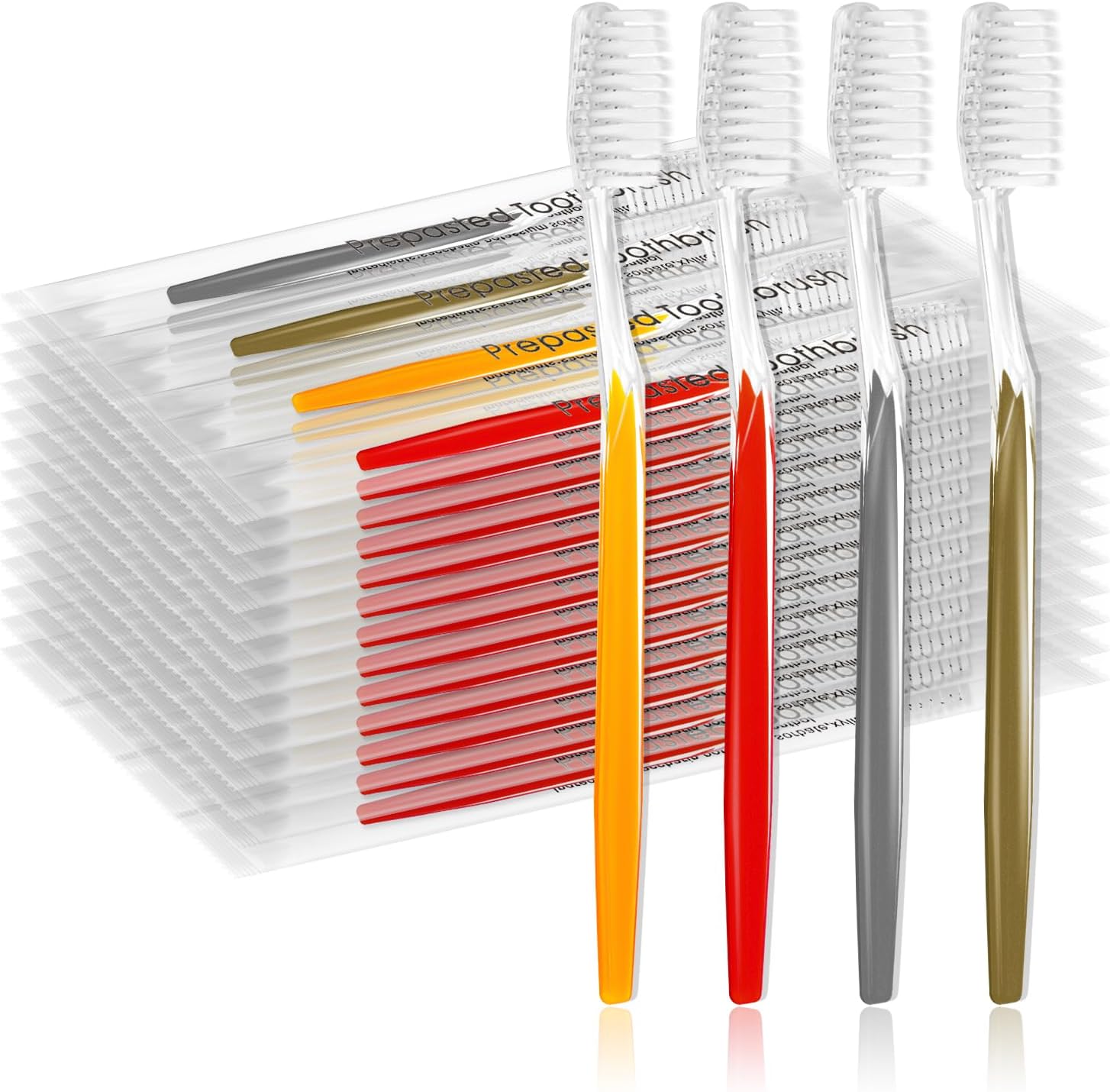 200pcs Prepasted Disposable Toothbrushes Bulk Individually Wrapped Pre Pasted Soft Bristle Tooth Brush Set Travel Toothbrushes for Homeless Gift Hotel Camping Travel