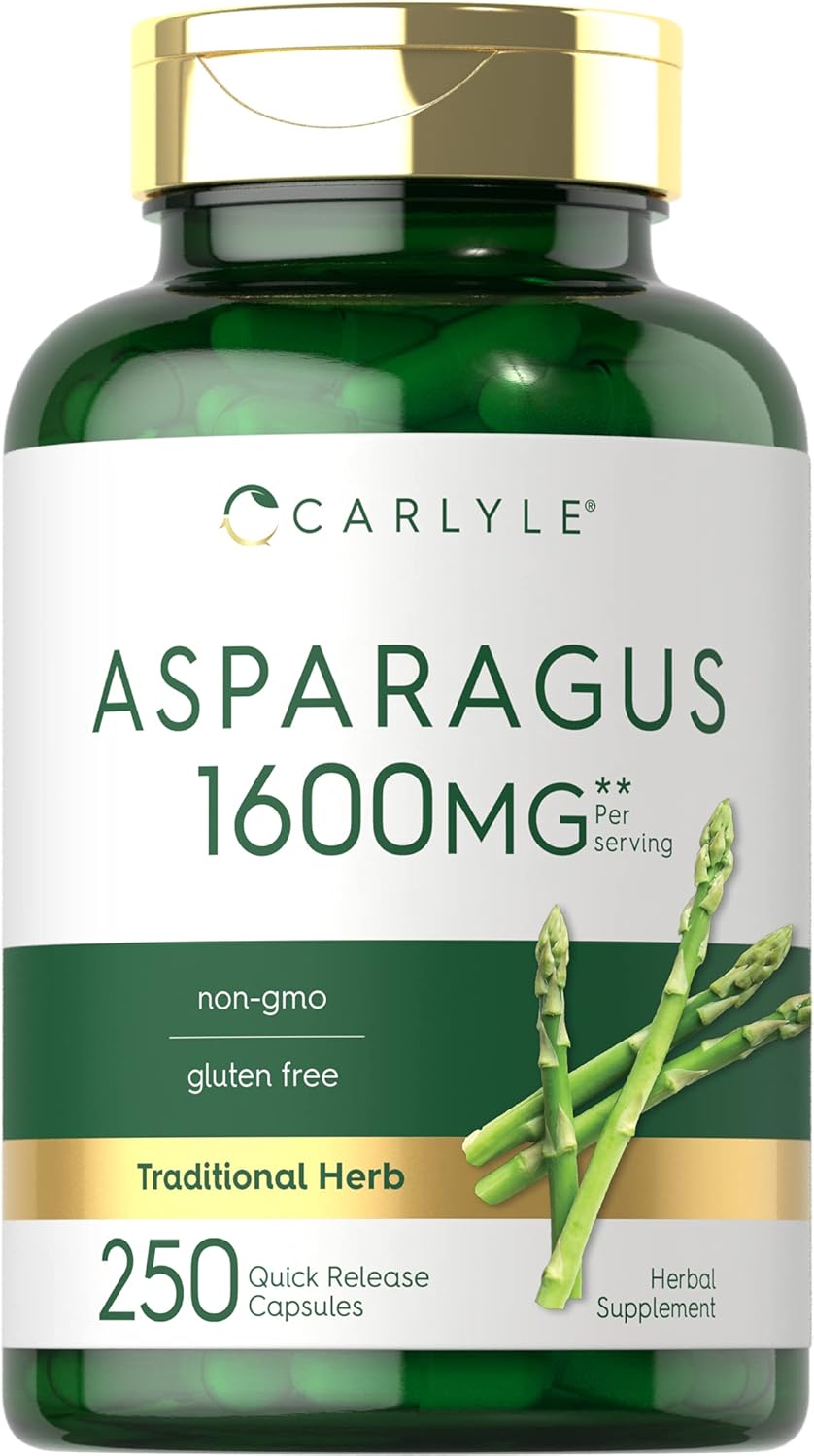 Carlyle Asparagus Supplement | 250 Powder Capsules | Non-GMO and Gluten Free Formula | High Potency Traditional Herb Extract