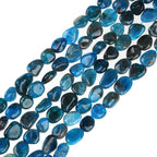8x10MM Natural Irregular Citrines Agates Amazonite Tiger Eye Carnelian Lapis Gemstone Gravel Loose Stone Beads for DIY Jewelry Making Bracelets (Apatite)