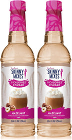 Jordan's Skinny Mixes Syrups, Hazelnut Coffee Syrup, Sugar Free, 25.4 Ounces (Pack of 2), Zero Calorie Drink Flavoring & Mixes
