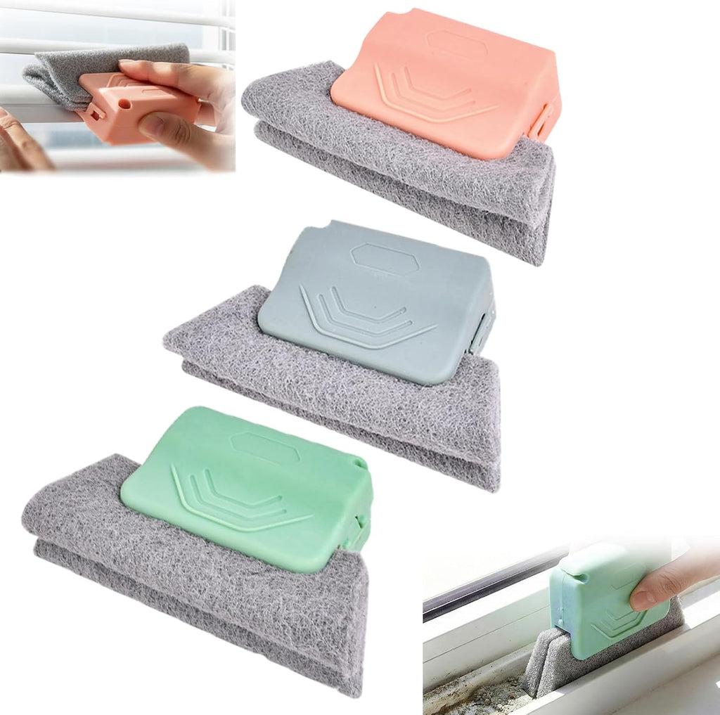 Magic Window Track Cleaner, 2026 New Window Groove Cleaning Brush Tools Set, for Window lides Gaps Tile Lines Shutter Slats Car Vents & Narrow Gaps (3PC)