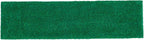Rubbermaid Commercial Products 18 inch Adaptable Flat Mop Microfiber Pad Green for Janitorial/Professional Cleaners and Light-Duty Cleaning/Mopping with Tab/Pocket Functions
