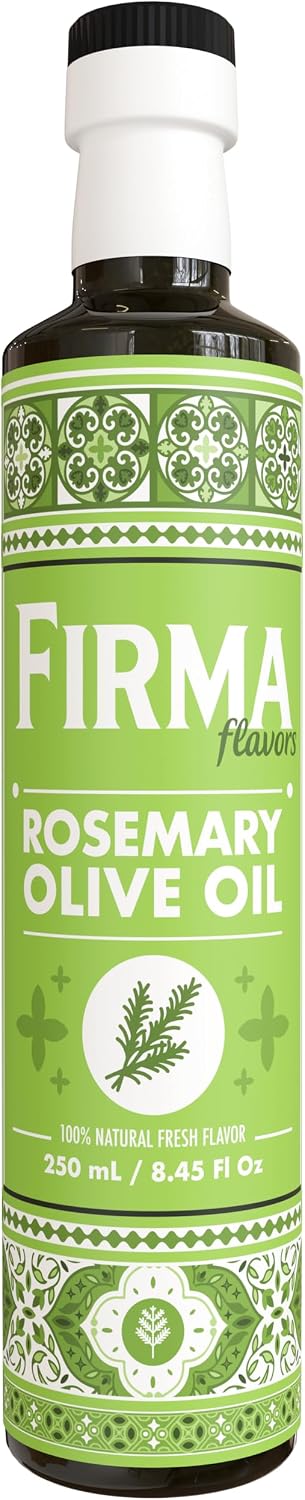 Firma First Cold Pressed Extra Virgin Olive Oil With Rosemary, Single Origin Unblended & Unfiltered Tunisian EVOO, 250 ML