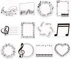 240 Sheets/12 Pads Music Themed Sticky Notes Self-Adhesive Musical Writting Notepads Music Note Post Its Message Reminder for Teacher Appreciation Home School Office Supplies