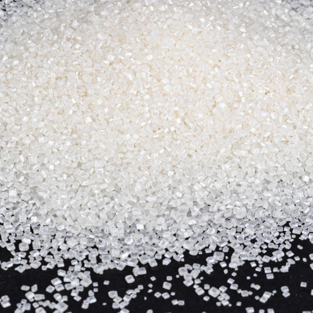 Twisweet White Sprinkles, Edible Sanding Sugar Crystals for Cake Decorating, Extra Fine Candy Sprinkles for Baking, Cupcake Topping Ice Cream Donut Cookies Decoration, Wedding Party Christmas Supplies (150g/5.3oz)