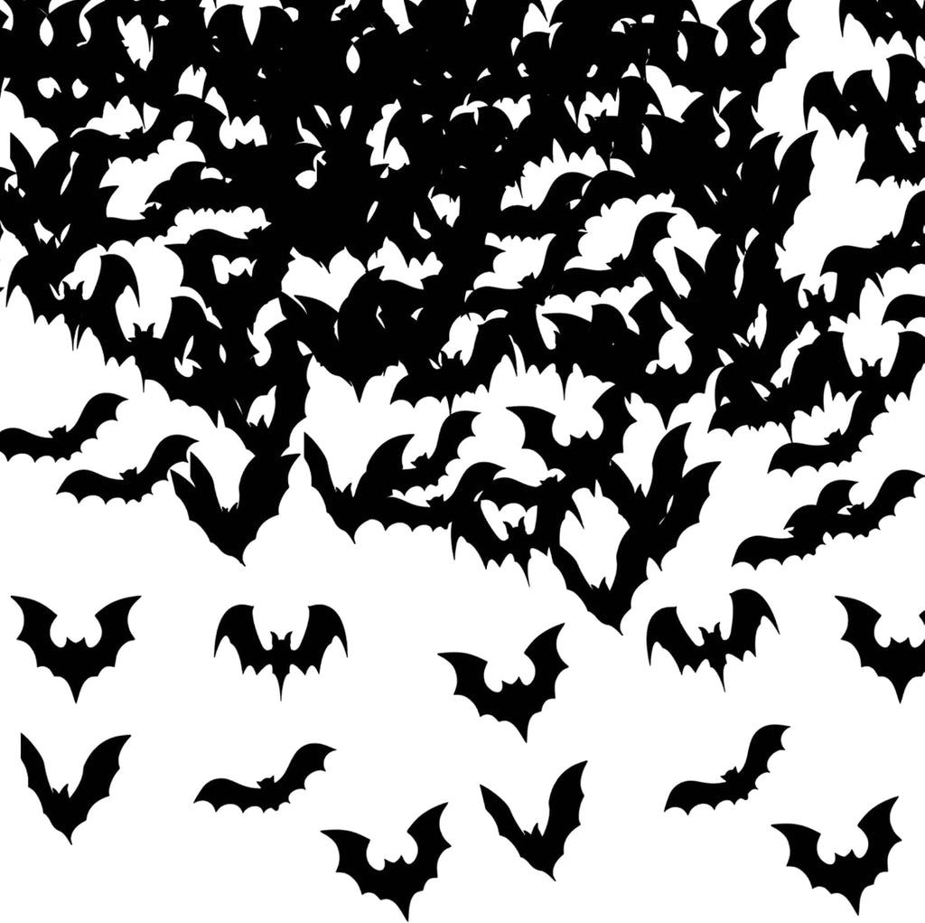40 Pcs Edible Halloween Bat Cupcake Toppers Wafer Paper Halloween Bat Cupcake Picks Baby Shower Kids Birthday Party Cake Decorations Supplies Black