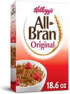 All Bran Breakfast Cereal, 8 Vitamins and Minerals, High Fiber Cereal, Original, 18.6oz Box (1 Box)