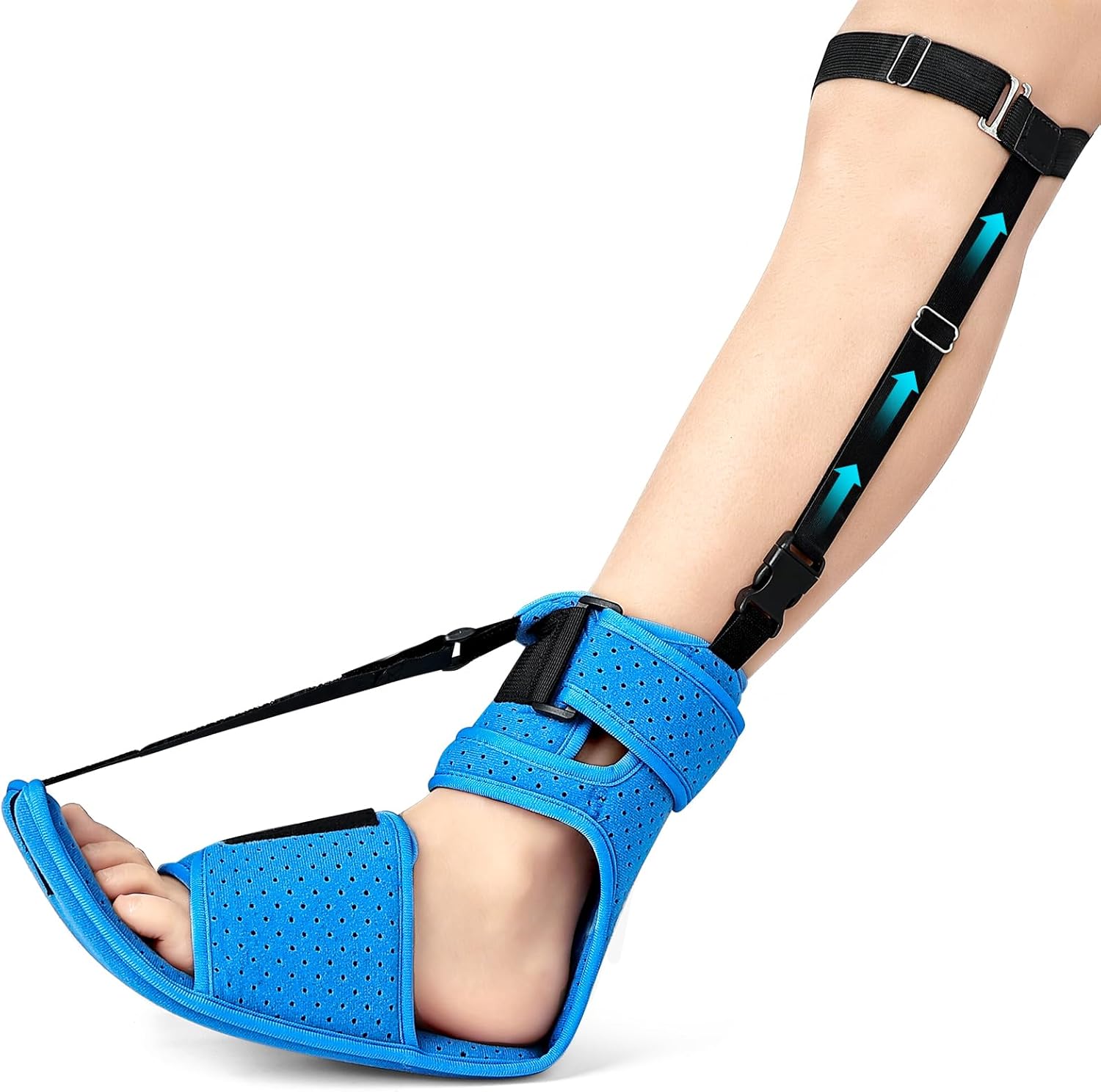 Upgraded Plantar Fasciitis Night Splint for Plantar Fasciitis Relief, Adjustable Plantar Fasciitis Brace for Achilles Tendonitis Heal Spur Foot Drop Pain Relief, Free Size for Men and Women