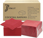 Cocktail Napkins - 600 Count 2-Ply Red Napkins Disposable, 4.75 x 4.75 Inch Folded Paper Napkins Bulk Beverage Napkins for Dinner Wedding Bar Party and Everyday Use