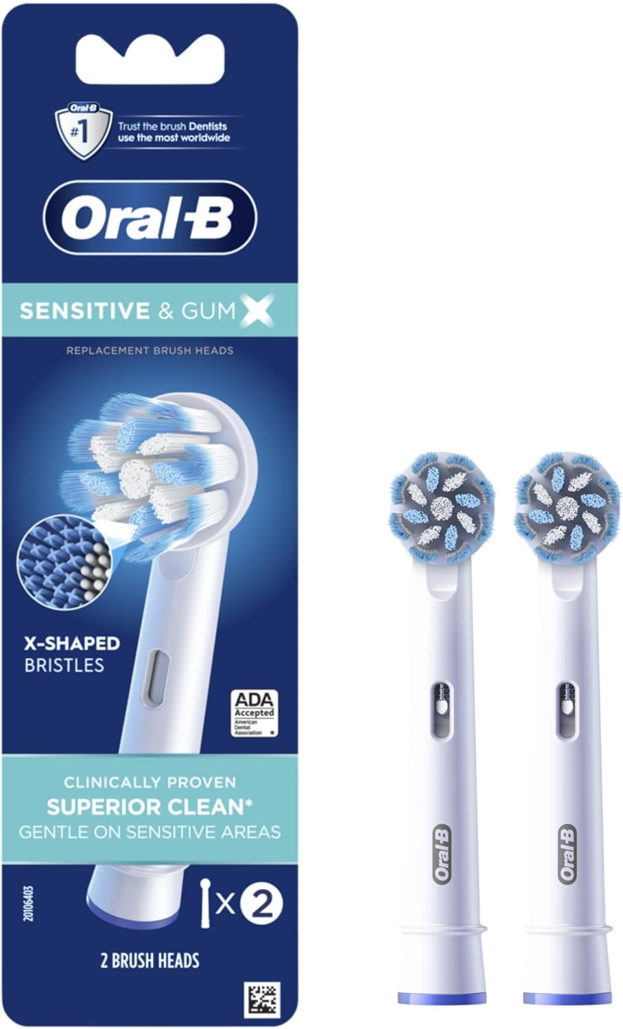 Oral-B Gum Care Replacement Brush Heads for an Oral-B Electric Toothbrush, Pack of 2