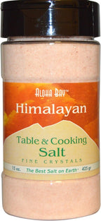 Aloha Bay, Himalayan, Table & Cooking Salt, Fine Crystals, 15 oz (425 g) - 2pcs