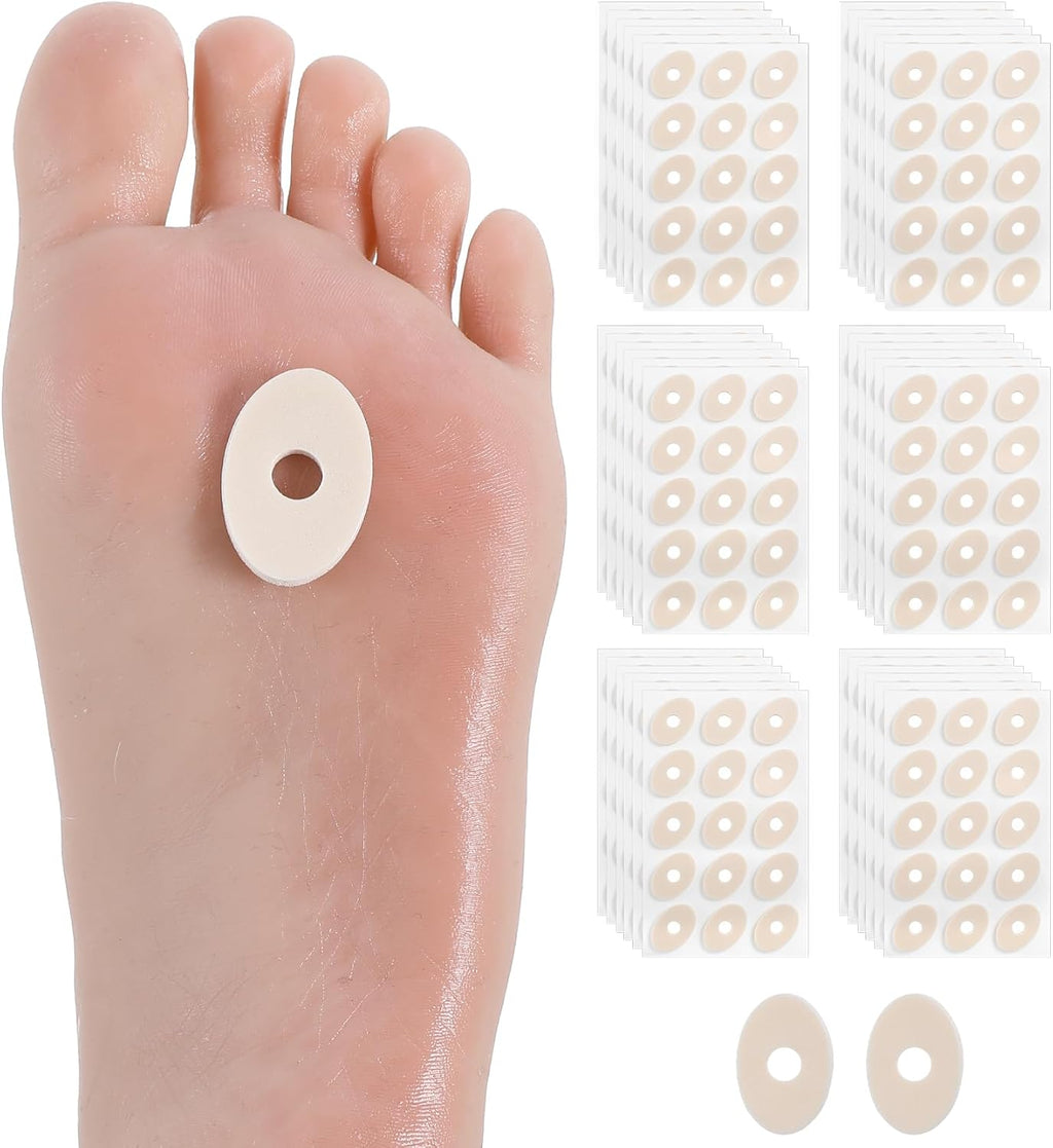 90 Pcs Corn Cushions, Self-Adhesive Corn Cushions for Toes, Pain Relief Cushion for Men & Women, Breathable Skin-Friendly (Beige)